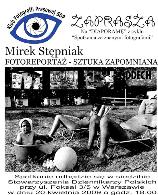 Mirosaw Stpniak w Klubie Fotografii Prasowej SDP