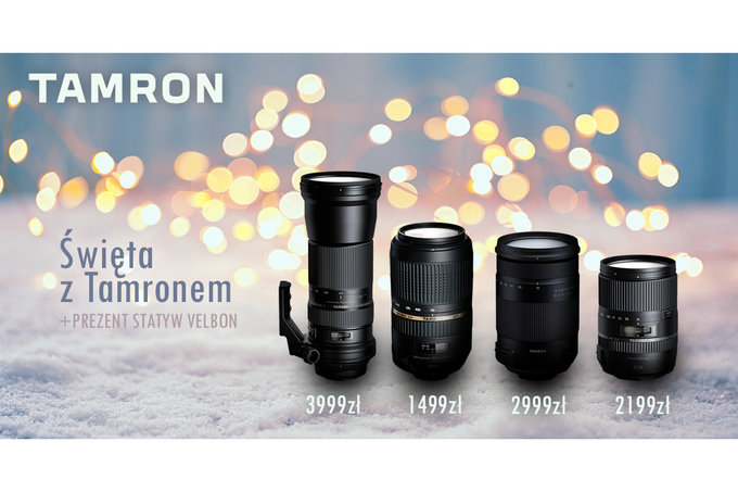 �wi�ta z Tamronem - akcesorium Velbon za 1 z�, promocja na obiektywy