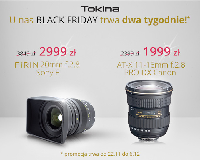 Promocja na obiektywy Tokina i filtry Hoya