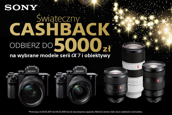 witeczny cashback Sony - zwrot do 5 tys. z