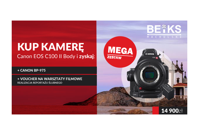 Canon C100 - akumulator i voucher na warsztaty za 1 z