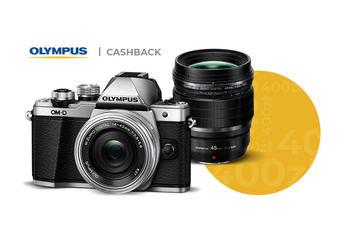 Cashback i dodatkowe rabaty na aparaty i obiektywy Olympus