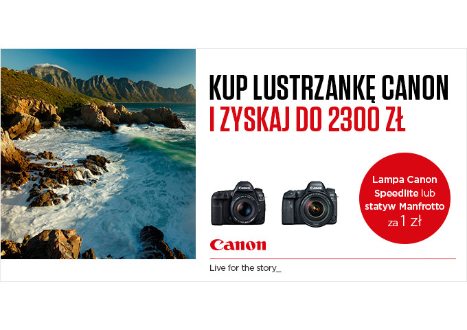 Akcesoria Canona w promocji przy zakupie lustrzanki