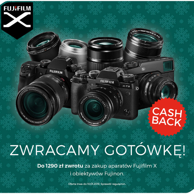 Fujifilm - cashback dla wybranych aparatw i rabat przy zakupie X-T100