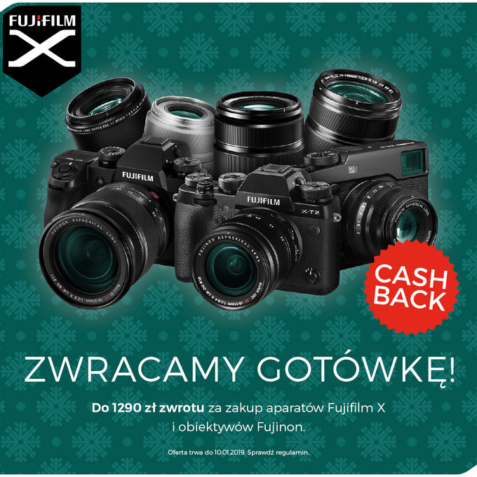 Fujifilm - cashback dla wybranych aparatw i rabat przy zakupie X-T100