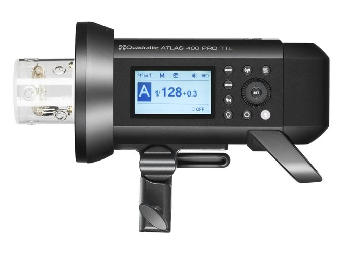 Quadralite Atlas 400 Pro TTL - kompaktowa obudowa i obsuga systemu Navigator X