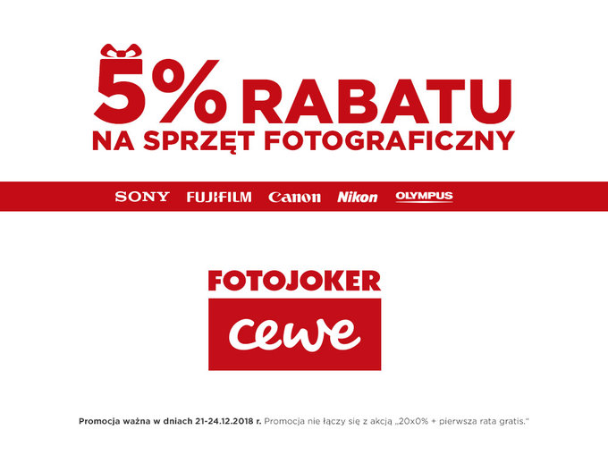 witeczny rabat na sprzt fotograficzny