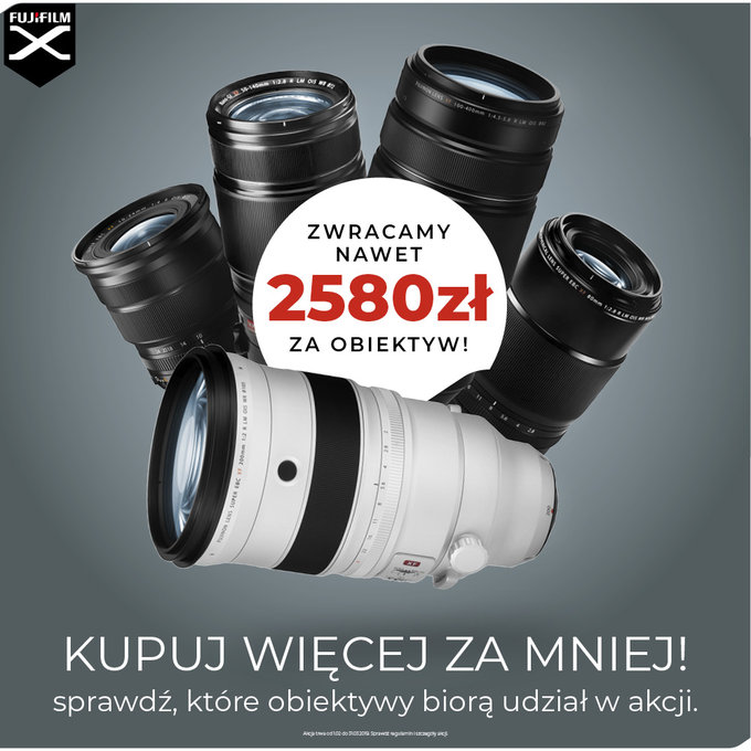 Fujifilm - cashback przy zakupie obiektyww Fujinon