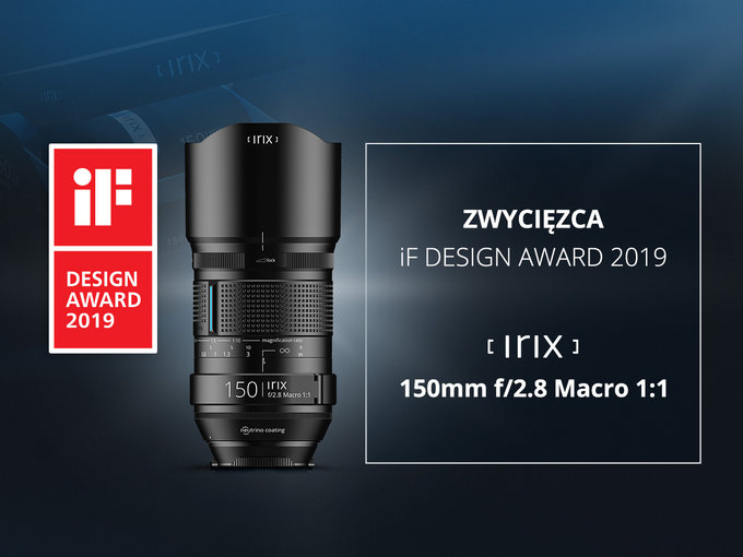 Irix 150 mm f/2.8 Macro 1:1 z nagrod iF DESIGN 2019