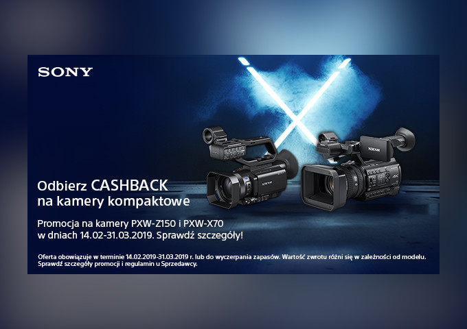Cashback przy zakupie kamery Sony Cashback przy zakupie kamery Sony
