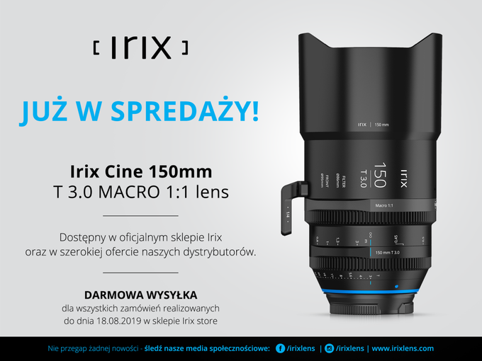 Irix Cine 150 mm T/3.0 macro 1:1 ju w sprzeday