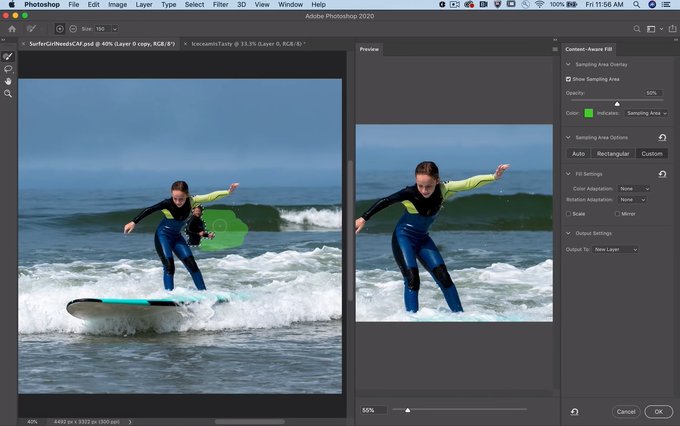 Adobe Photoshop - usprawiony Content-Aware Fill