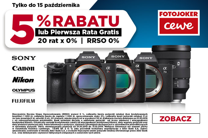 CEWE FOTOJOKER - 5 procent rabatu lub pierwsza rata gratis