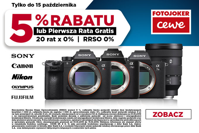 CEWE FOTOJOKER - 5 procent rabatu lub pierwsza rata gratis