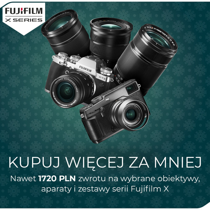 Cashback Fujifilm na aparaty i obiektywy