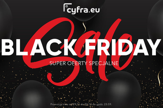 Black Weekend w Cyfra.eu - najnisze ceny od 29.11 do 2.12