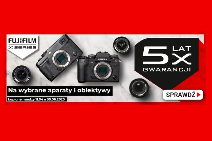 Do 5 lat gwarancji na wybrane aparaty i obiektywy Fujifilm