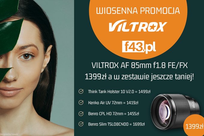 Wiosenna promocja na obiektyw Viltrox AF 85 mm f/1.8 w sklepie f43.pl