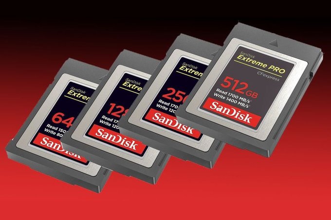 Karty CFexpress SanDisk kompatybilne z bezlusterkowcami Nikona