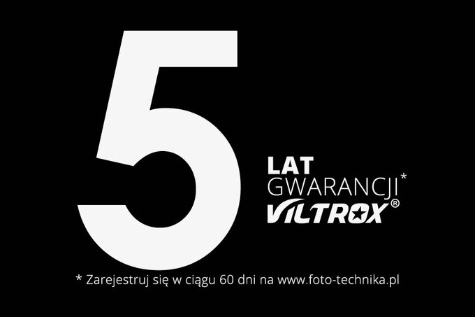 5 lat gwarancji na obiektywy Viltrox