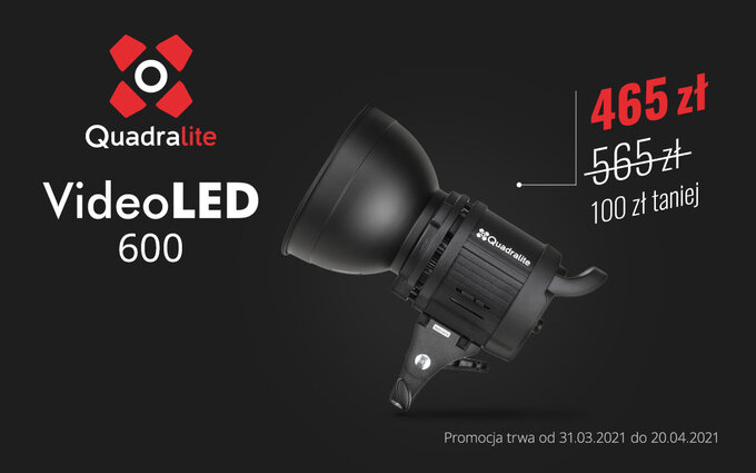 Quadralite VideoLED 600 w promocji