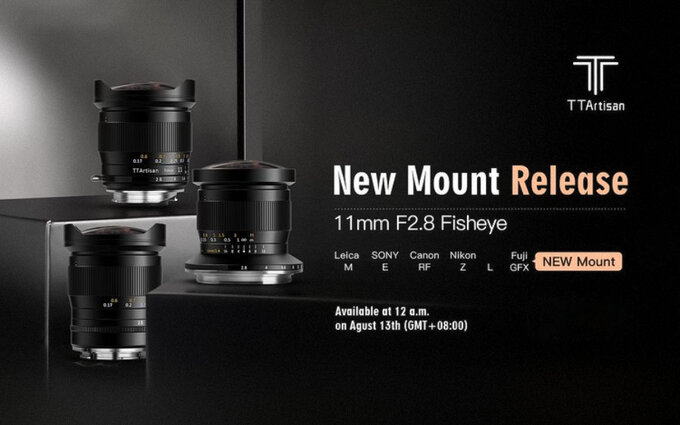TTartisan 11 mm f/2.8 Fisheye z nowym mocowaniem