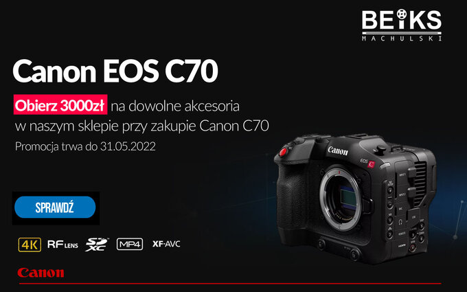 Canon C70 na promocji w BEiKS