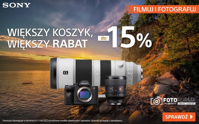 Letnie promocje Sony w sklepie Fotoforma.pl