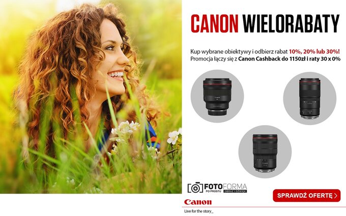 Promocja na obiektywy Canon RF w sklepie Fotoforma.pl