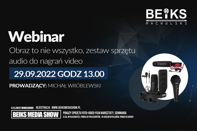 BEiKS zaprasza na webinar o sprzcie audio