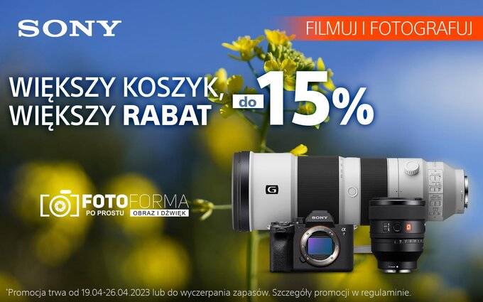 Wikszy koszyk, wikszy rabat - promocja Sony w sklepie Fotoforma