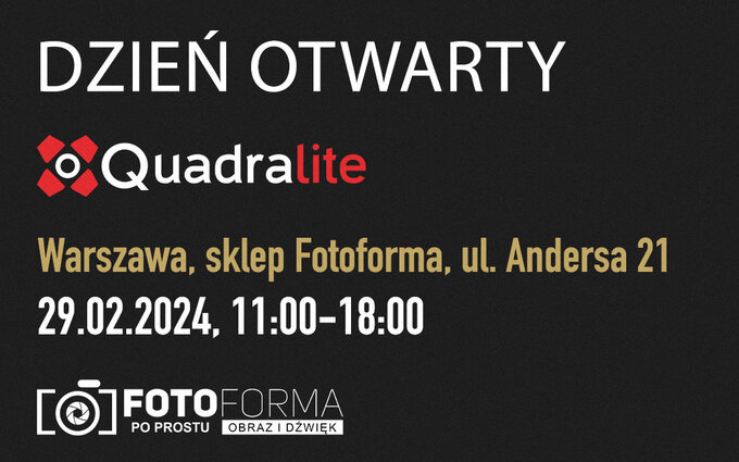 Dzie otwarty z Quadralite w Fotoformie