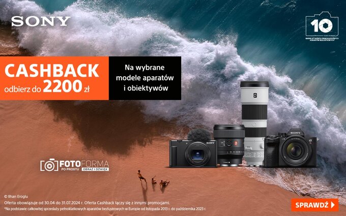 Letni Cashback Sony w sklepie Fotoforma.pl