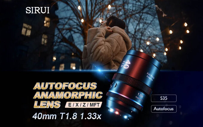 Sirui 40 mm T1.8 1.33x S35 AF Anamorphic