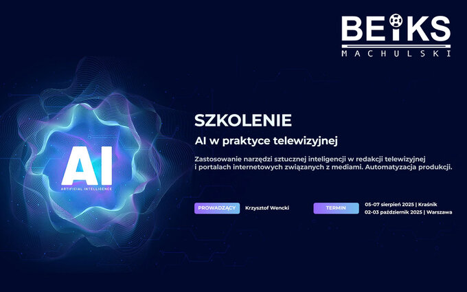 AI w praktyce telewizyjnej - szkolenie