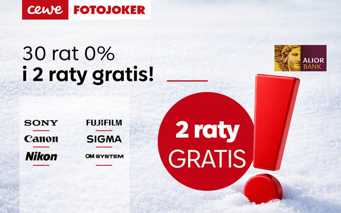 30 rat 0 procent, w tym dwie pierwsze gratis w CEWE FOTOJOKER