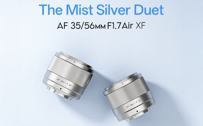 Srebrne obiektywy Viltrox