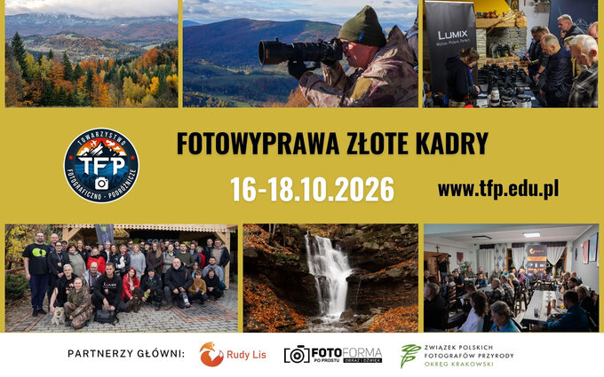 Złote Kadry 2026 - jesienna fotowyprawa w Beskidach Złote Kadry 2026 - jesienna fotowyprawa w Beskidach