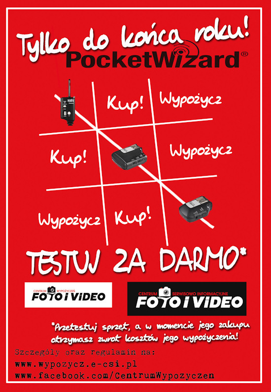 Specjalna oferta w CSI Foto i Video - testuj PocketWizard za darmo