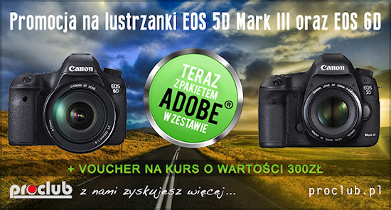 Lustrzanki Canon z pakietem promocyjnym w sklepie Proclub